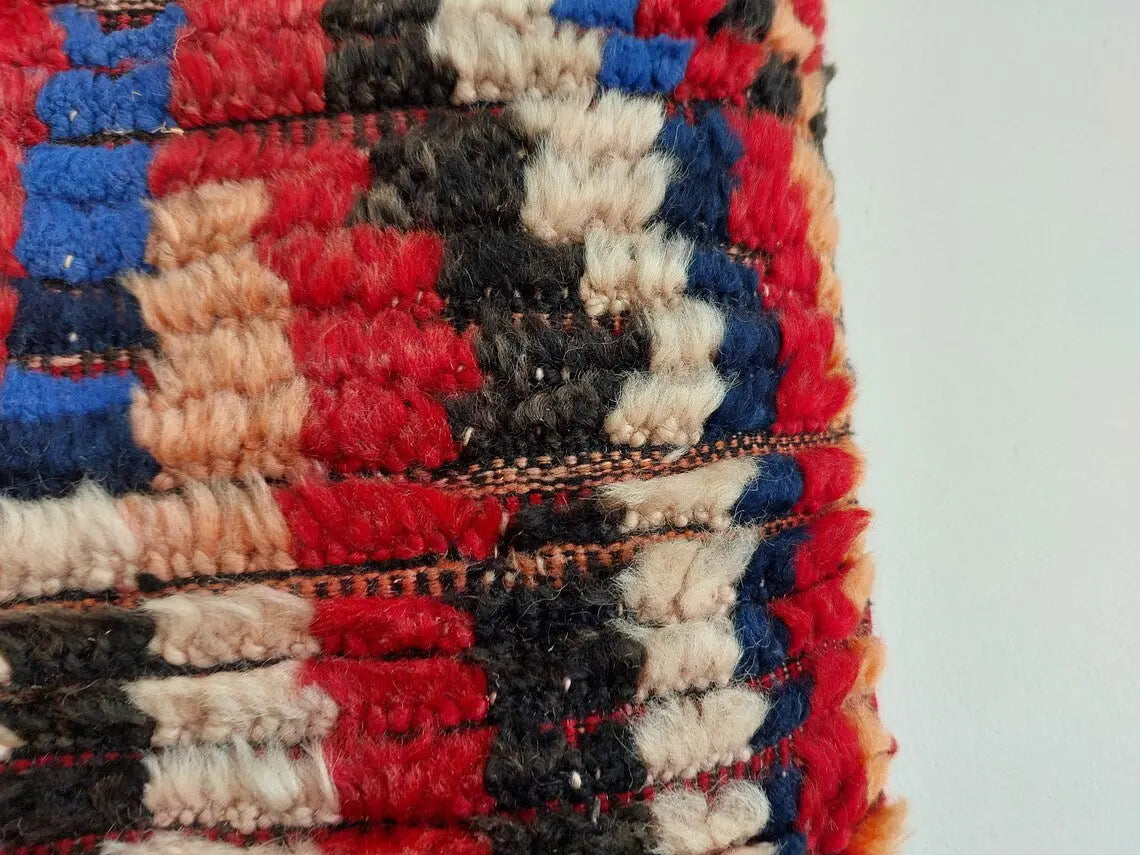 Antique Ait Bou Ichaouen An Opened Up Pillow Case - Rare Eastern Moroccan Pillow - Handmade By Berber Women - Hanging Wall Art MoroccanBazzArts