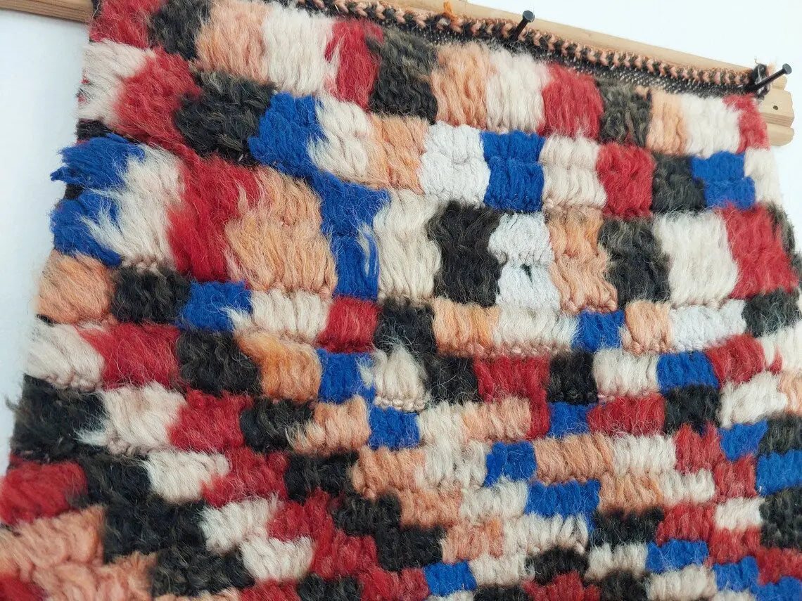 Antique Ait Bou Ichaouen An Opened Up Pillow Case - Rare Eastern Moroccan Pillow - Handmade By Berber Women - Hanging Wall Art MoroccanBazzArts