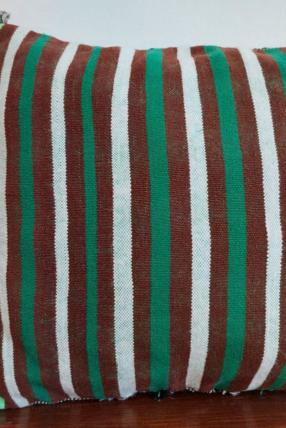 Decorative Vintage Berber Pillow Case - Handmade Tribal Moroccan Pillow Cover - Vintage Pillow. MoroccanBazzArts