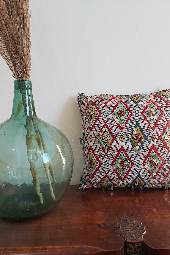 Decorative Vintage Berber Pillow Case - Handmade Tribal Moroccan Pillow Cover - Vintage Pillow. MoroccanBazzArts