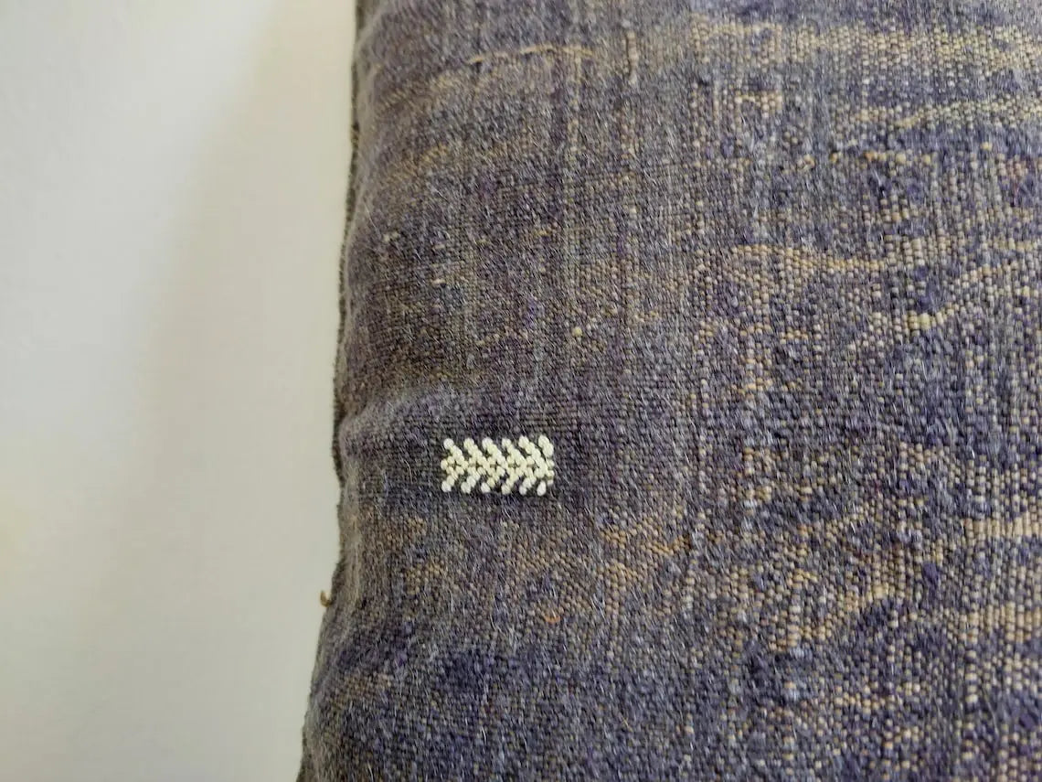 Vintage Moroccan Pillow - Handmade Cushion - Berber Pillow Case - Authentic Handwoven Pillow. MoroccanBazzArts