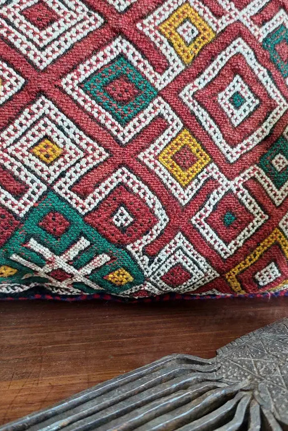 Decorative Vintage Tribal Cushion - Berber Cushion - Handmade Moroccan Pillow - Berber Pillow Case - Gift For Mom MoroccanBazzArts