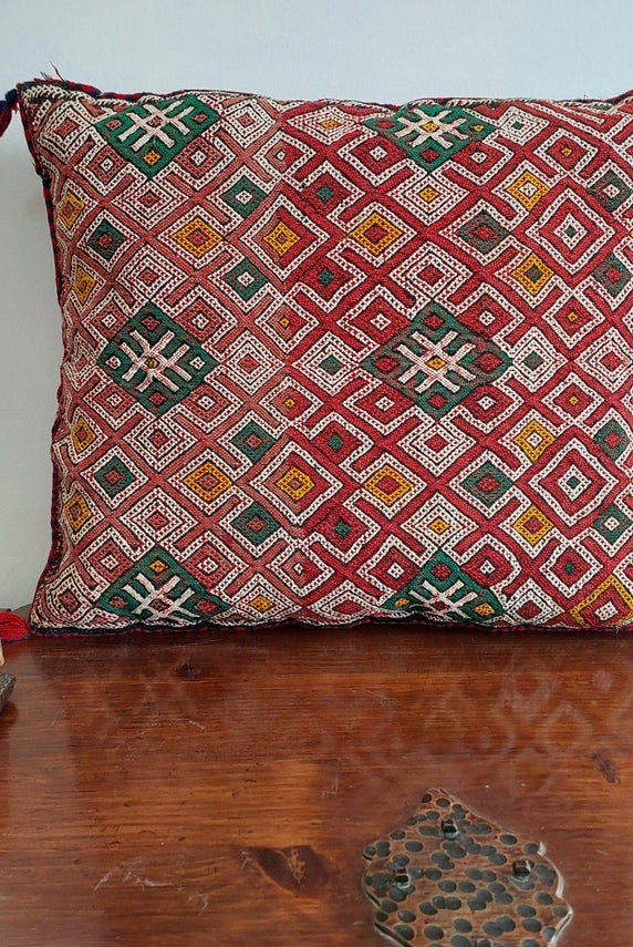Decorative Vintage Tribal Cushion - Berber Cushion - Handmade Moroccan Pillow - Berber Pillow Case - Gift For Mom MoroccanBazzArts