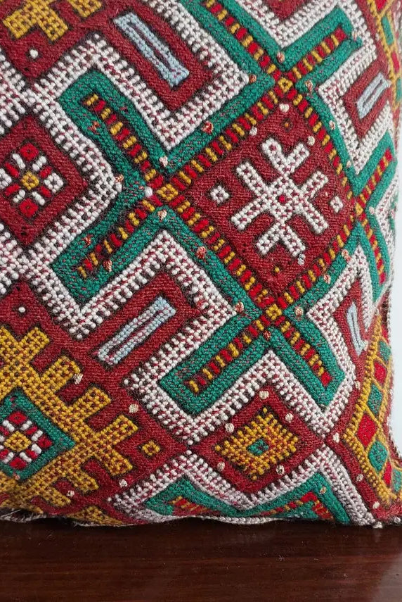 Moroccan Pillow - Kilim Pillow - Decorative Vintage Berber Pillow Case - Handmade Tribal Pillow Cover MoroccanBazzArts