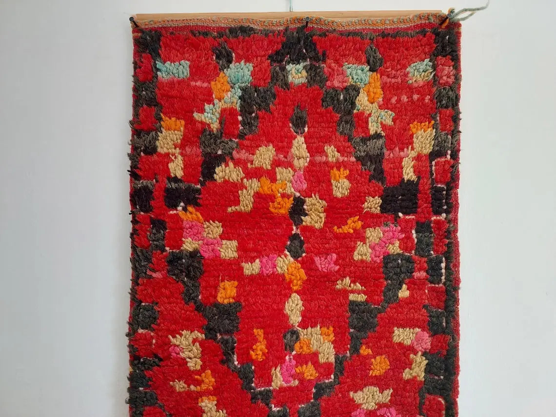 Vintage Ait Bou Ichaouen Opened Up Pillow Cover, Eastern Moroccan Pillow, Handmade Berber Pillow, Hanging Wall Art MoroccanBazzArts