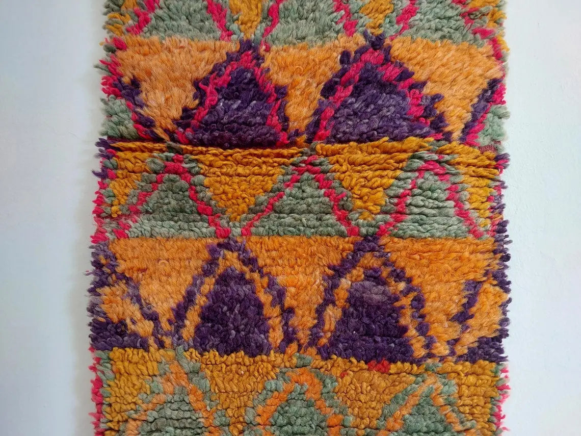 Vintageait Bou Ichaouen Opened Up Pillow Cover - Woven In One Piece - Eastern Moroccan Pillow - Hanging Wall Art - Handmade Berber Pillow MoroccanBazzArts