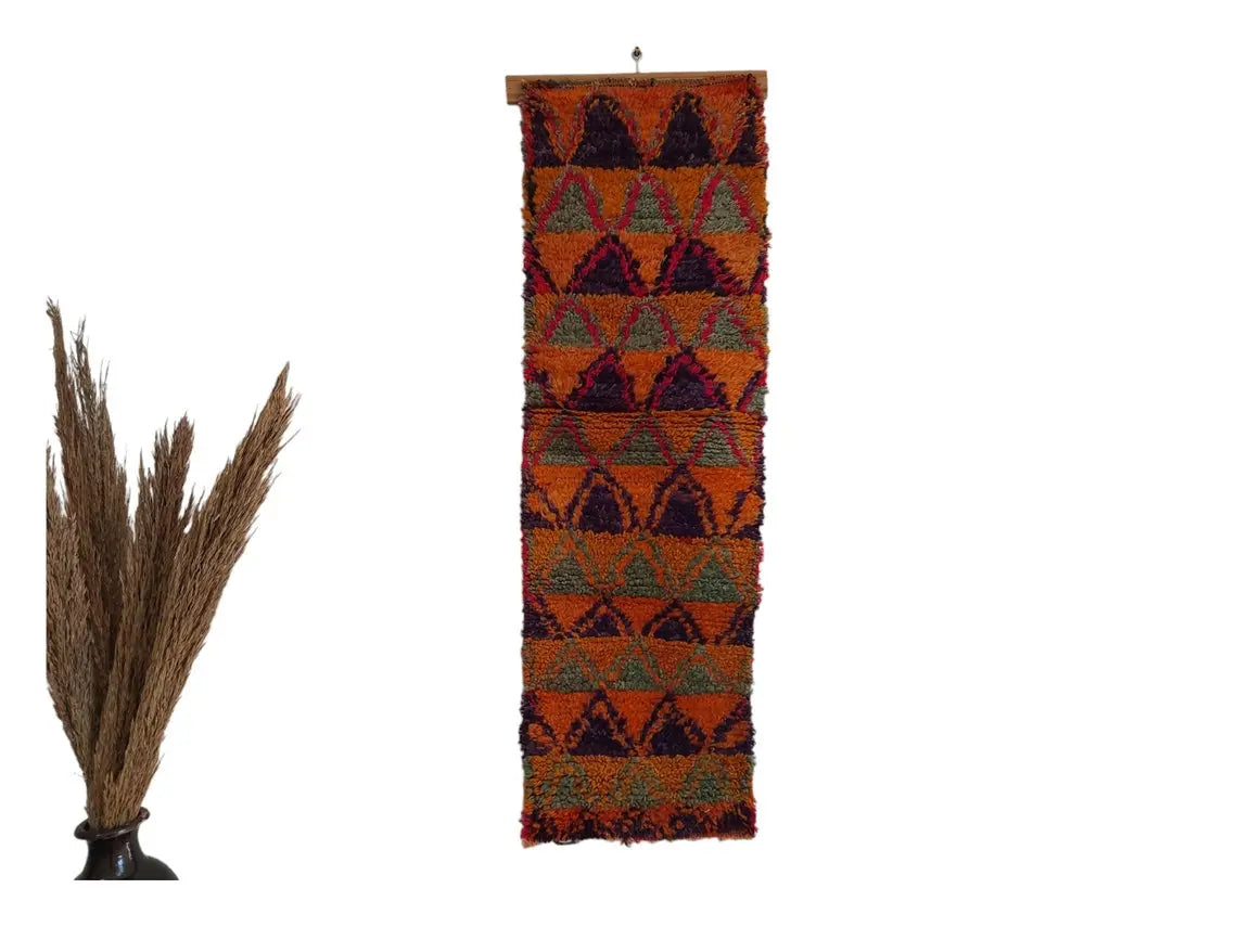 Vintageait Bou Ichaouen Opened Up Pillow Cover - Woven In One Piece - Eastern Moroccan Pillow - Hanging Wall Art - Handmade Berber Pillow MoroccanBazzArts