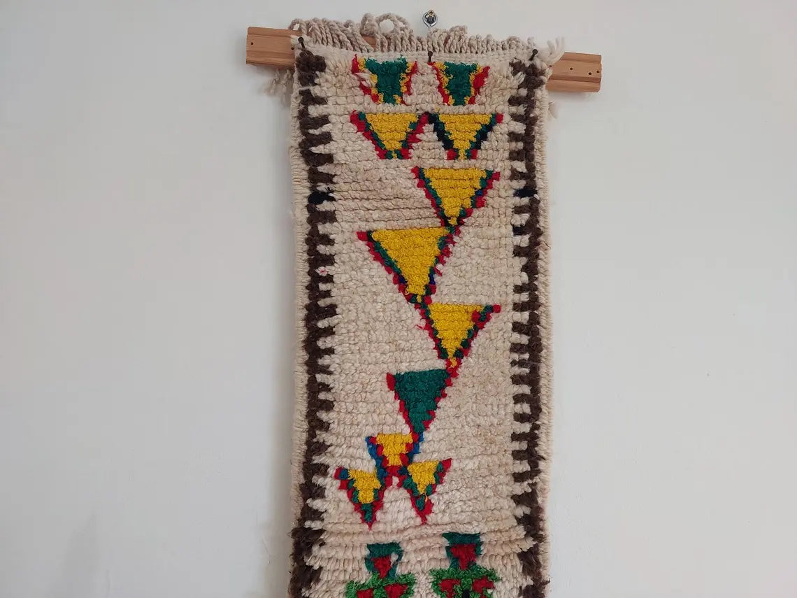 Handmade Berber Pillow -ait Bou Ichaouen Opened Up Pillow Cover, Handwoven In One Piece, Eastern Moroccan Pillow, Hanging Wall Art MoroccanBazzArts