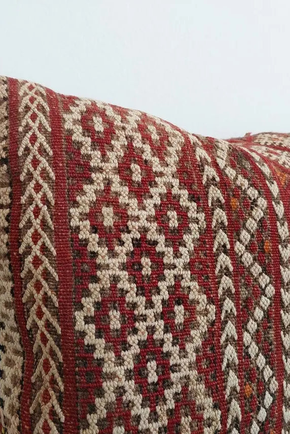 Vintage Moroccan Pillow - Handmade Berber Cushion - Kilim Pillow - Decorative Pillow Case. MoroccanBazzArts