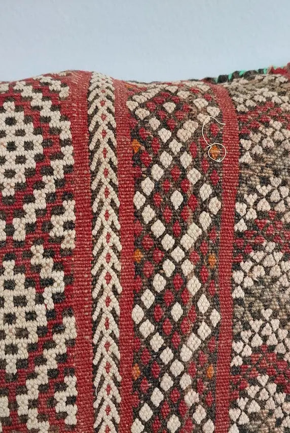 Vintage Moroccan Pillow - Handmade Berber Cushion - Kilim Pillow - Decorative Pillow Case. MoroccanBazzArts