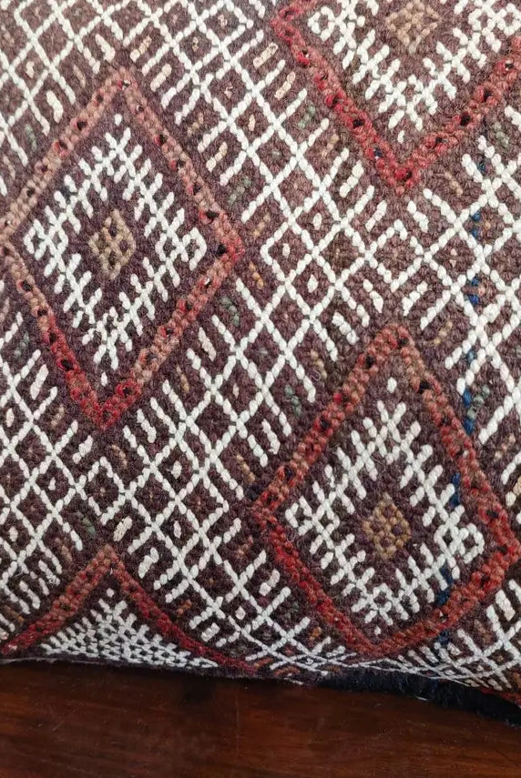 Vintage Moroccan Pillow - Handmade Berber Cushion - Kilim Pillow - Decorative Pillow Case. MoroccanBazzArts