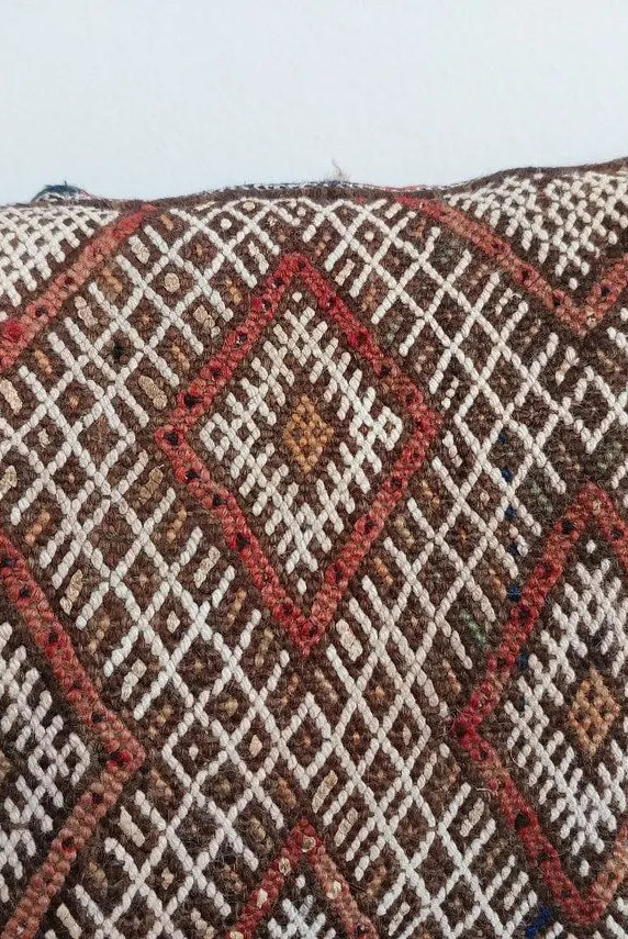 Vintage Moroccan Pillow - Handmade Berber Cushion - Kilim Pillow - Decorative Pillow Case. MoroccanBazzArts