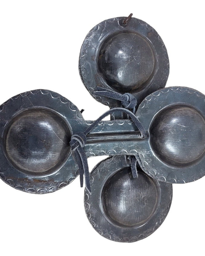 Qaraqueb Iron Percussion Instrument: Handmade Moroccan Gnawa Music, 4"X11" Traditional African Castanets MoroccanBazzArts