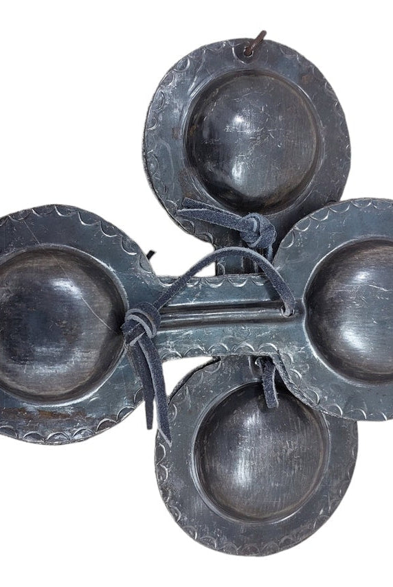 Qaraqueb Iron Percussion Instrument: Handmade Moroccan Gnawa Music, 4"X11" Traditional African Castanets MoroccanBazzArts