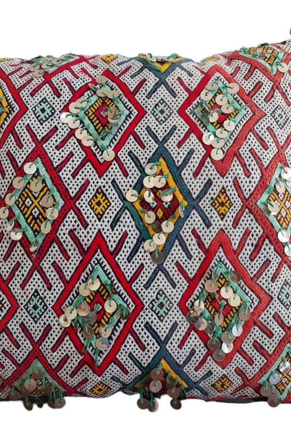Decorative Vintage Berber Pillow Case - Handmade Tribal Moroccan Pillow Cover - Vintage Pillow. MoroccanBazzArts