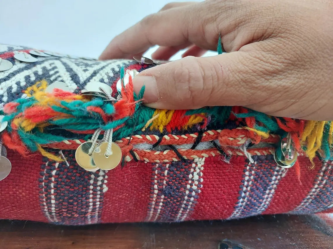Moroccan Kilim Pillow Cover, Berber Kilim Pillow, Moroccan Pillow, Handmade Wool Pillow, Decorative Pillow Case. MoroccanBazzArts