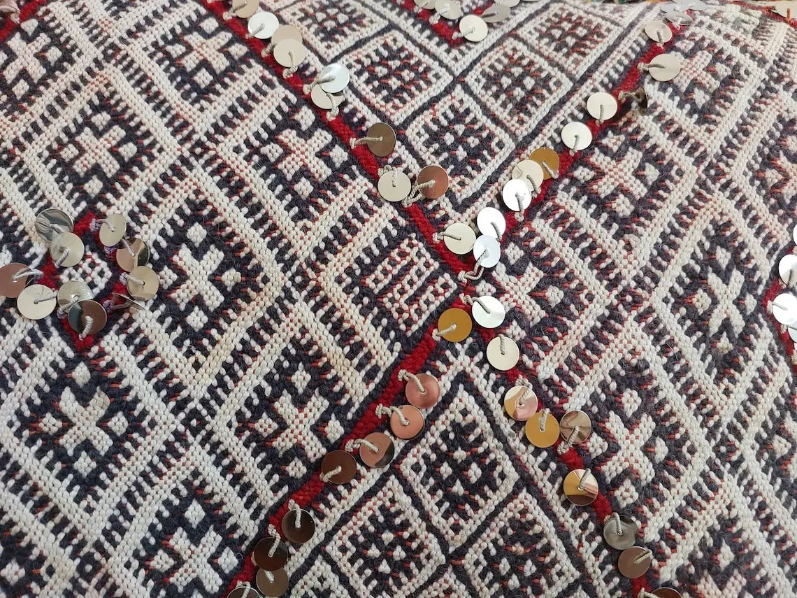 Moroccan Kilim Pillow Cover, Berber Kilim Pillow, Moroccan Pillow, Handmade Wool Pillow, Decorative Pillow Case. MoroccanBazzArts