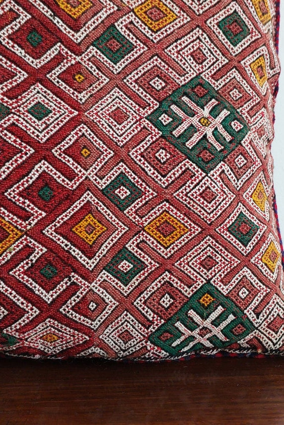 Decorative Vintage Tribal Cushion - Berber Cushion - Handmade Moroccan Pillow - Berber Pillow Case - Gift For Mom MoroccanBazzArts
