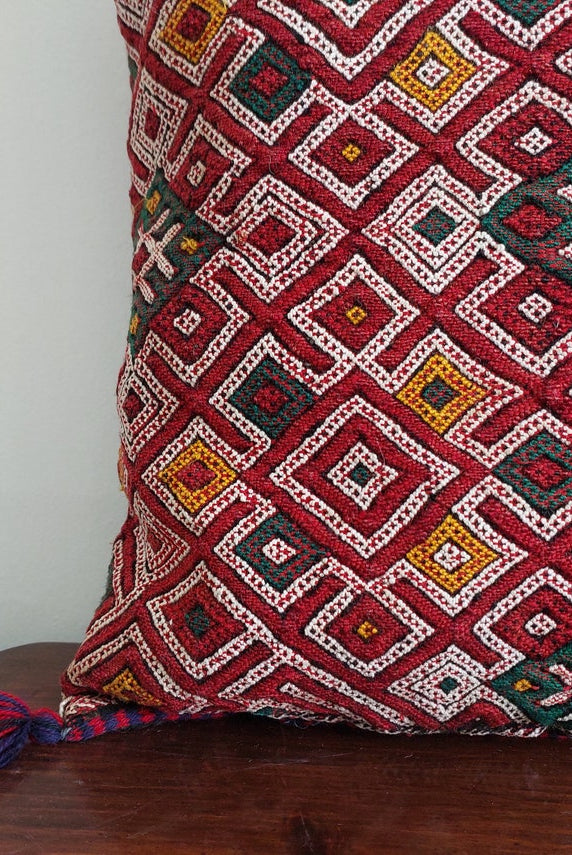 Decorative Vintage Tribal Cushion - Berber Cushion - Handmade Moroccan Pillow - Berber Pillow Case - Gift For Mom MoroccanBazzArts