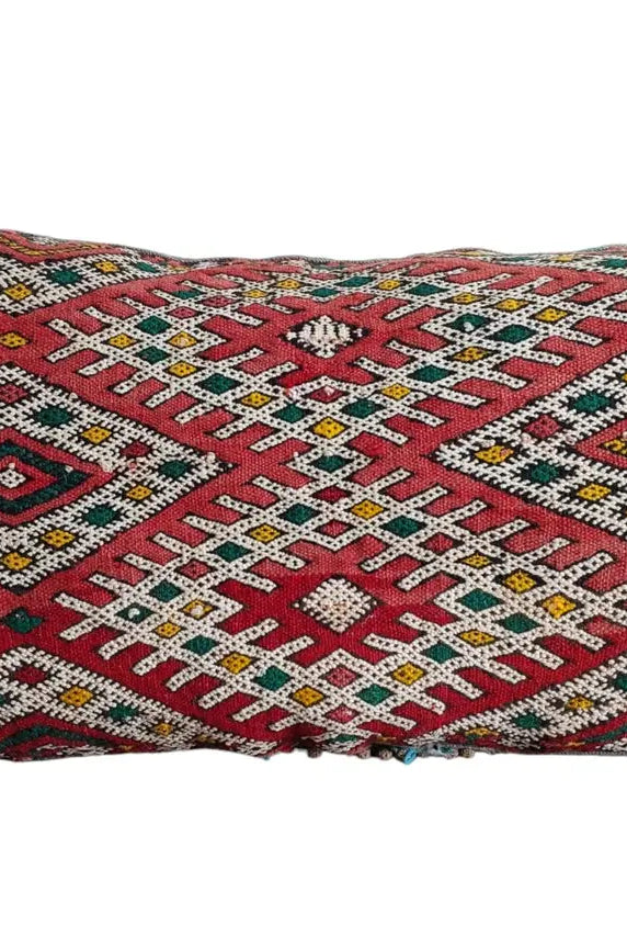 Vintage Moroccan Pillow - Decorative Tribal Cushion - Berber Cushion - Handmade Pillow Case - Beni Mguild Pillow - Kilim Pillow MoroccanBazzArts
