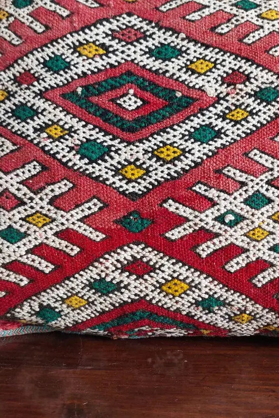 Vintage Moroccan Pillow - Decorative Tribal Cushion - Berber Cushion - Handmade Pillow Case - Beni Mguild Pillow - Kilim Pillow MoroccanBazzArts