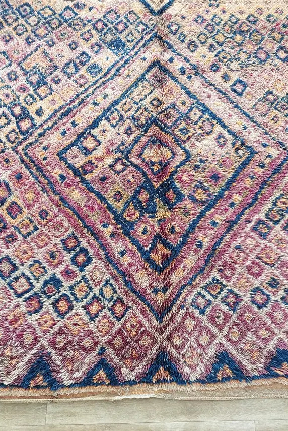 Authentic Vintage Beni Mtir Moroccan Rug | 6.6 x 13.1 ft MoroccanBazzArts