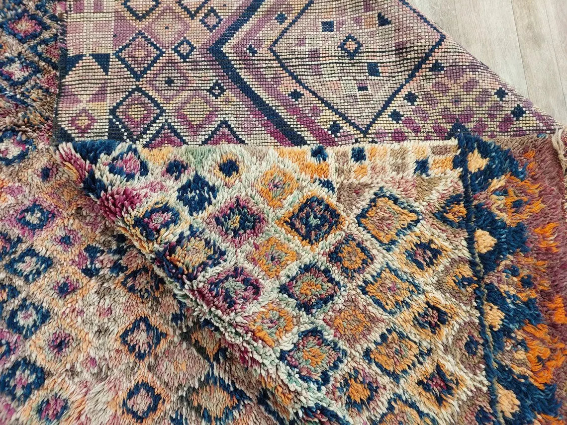 Authentic Vintage Beni Mtir Moroccan Rug | 6.6 x 13.1 ft MoroccanBazzArts