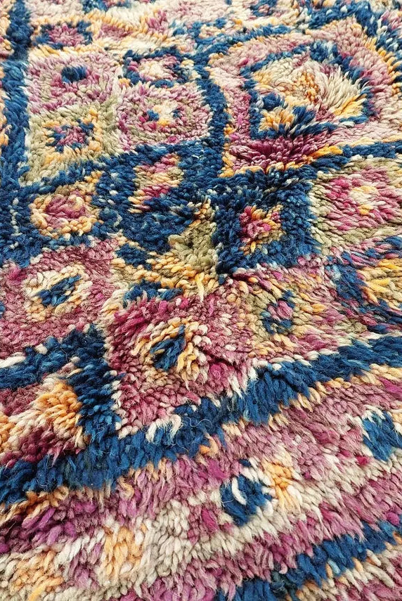 Authentic Vintage Beni Mtir Moroccan Rug | 6.6 x 13.1 ft MoroccanBazzArts