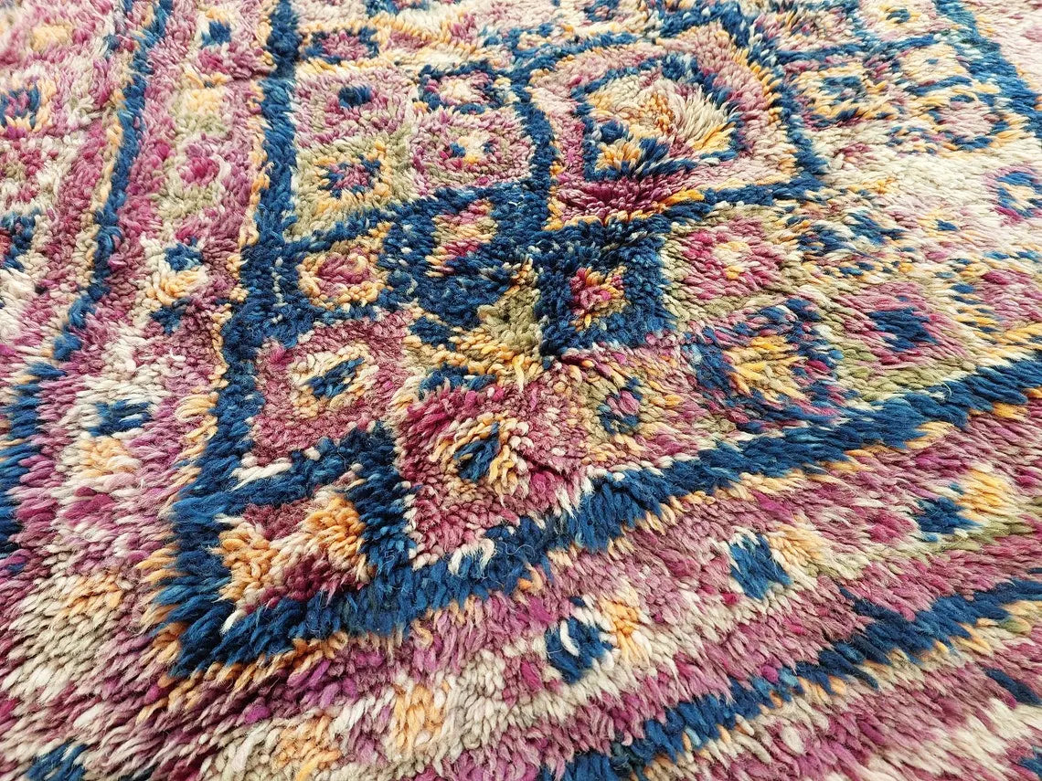 Authentic Vintage Beni Mtir Moroccan Rug | 6.6 x 13.1 ft MoroccanBazzArts
