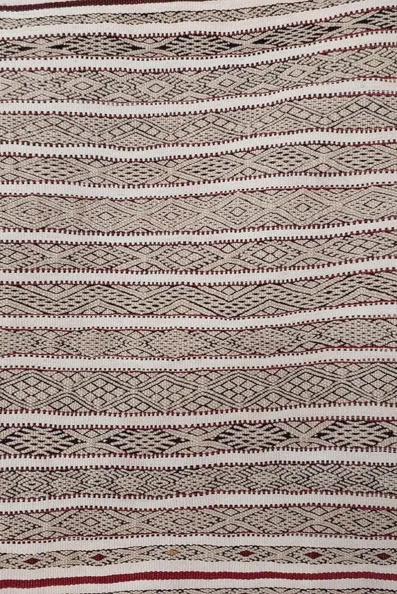 Beni Ourain Blanket Wool: Vintage Moroccan Handira, Authentic Berber Tribal Textile, Tassel Decor MoroccanBazzArts