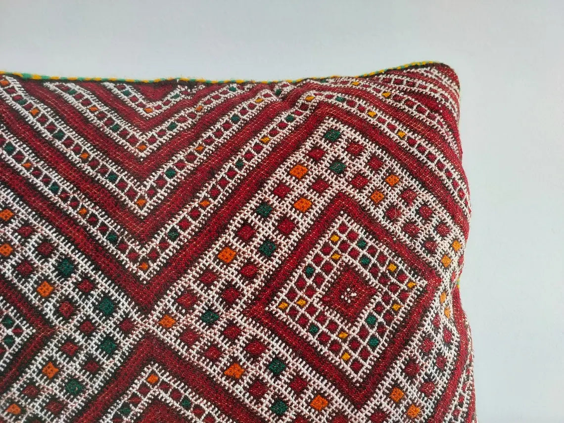 Vintage Kilim Pillow - Moroccan Pillow - Handmade Cushion - Berber Pillow Case MoroccanBazzArts