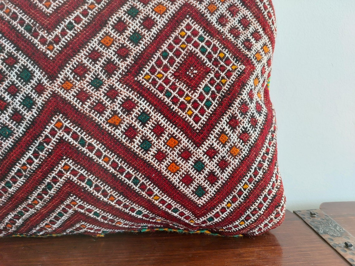 Vintage Kilim Pillow - Moroccan Pillow - Handmade Cushion - Berber Pillow Case MoroccanBazzArts