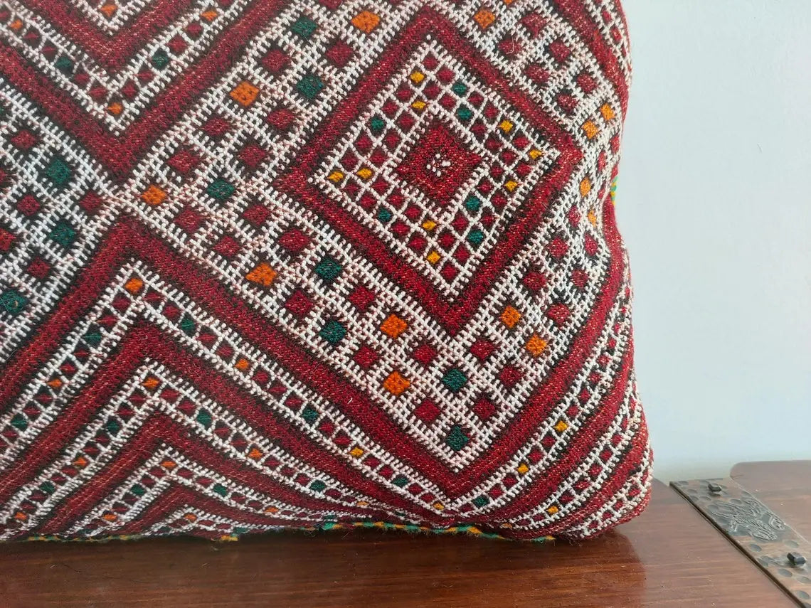Vintage Kilim Pillow - Moroccan Pillow - Handmade Cushion - Berber Pillow Case MoroccanBazzArts