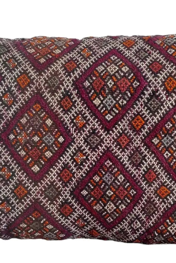 Vintage Moroccan Pillow - Handmade Berber Pillow - Tribal Kilim Pillow MoroccanBazzArts