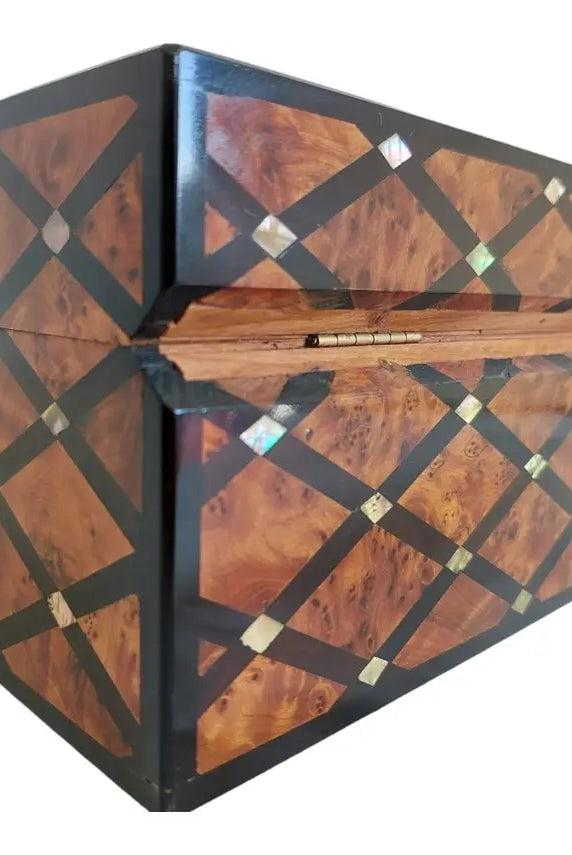Handcrafted Moroccan Thuya Wood Large Lockable Jewelry Chest - Unique Engraved Treasure Box Gift MoroccanBazzArts