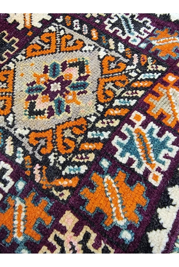 Unique Moroccan Berber Hand Knotted Wool Saddle Bag from Rabat Zaer Tribe MoroccanBazzArts