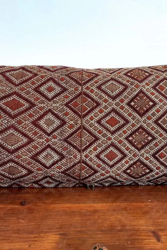 Vintage Moroccan Pillow - Handmade Berber Cushion - Kilim Pillow - Decorative Pillow Case. 13x29 Inches MoroccanBazzArts