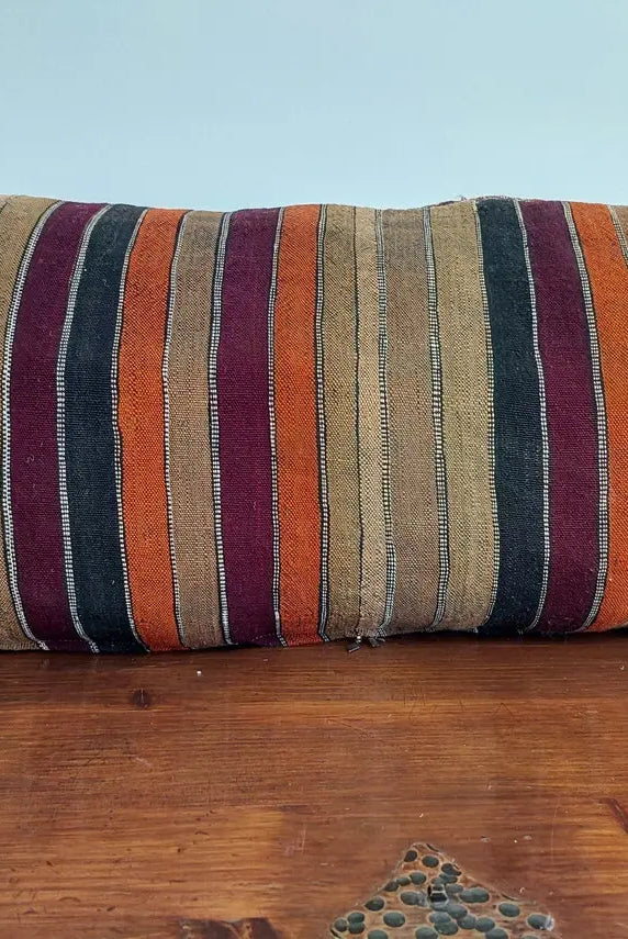Vintage Moroccan Pillow - Handmade Berber Cushion - Kilim Pillow - Decorative Pillow Case. 13x29 Inches MoroccanBazzArts