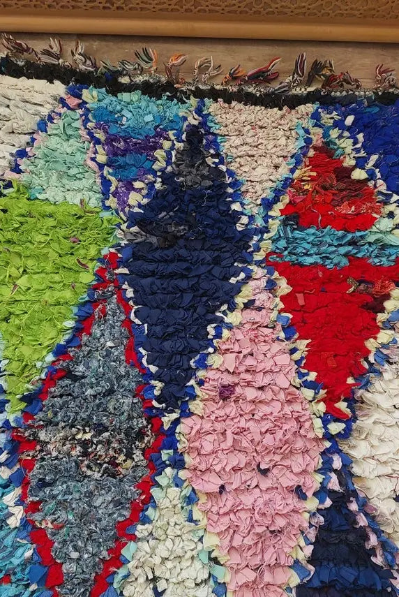 Authentic Moroccan Rug - Handmade Boucherouite Rug - Colorful Bohemian Rug MoroccanBazzArts
