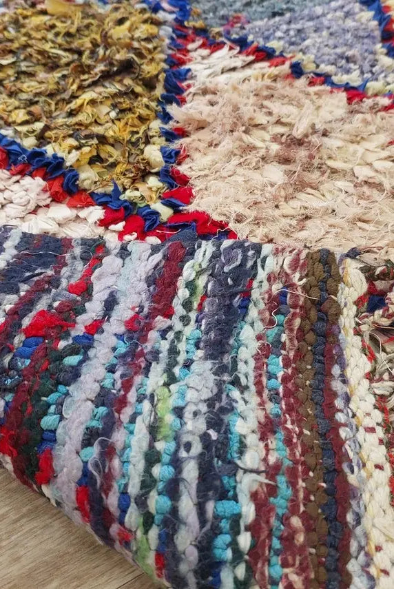 Authentic Moroccan Rug - Handmade Boucherouite Rug - Colorful Bohemian Rug MoroccanBazzArts