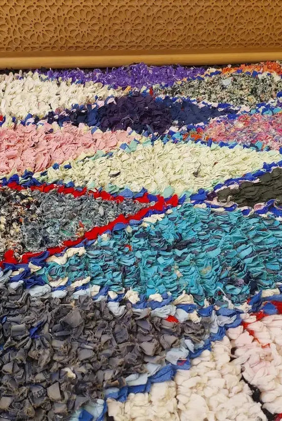 Authentic Moroccan Rug - Handmade Boucherouite Rug - Colorful Bohemian Rug MoroccanBazzArts
