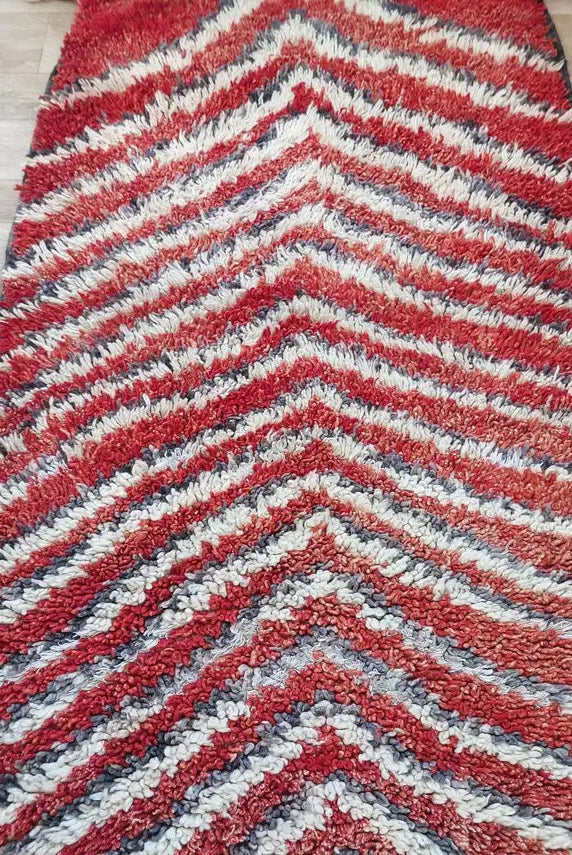Small Moroccan Rug Runner, Vintage Azilal Rug - Hand Woven Bedside Rug- Runner Rug- Moroccan Rug 2.10x7.2ft MoroccanBazzArts