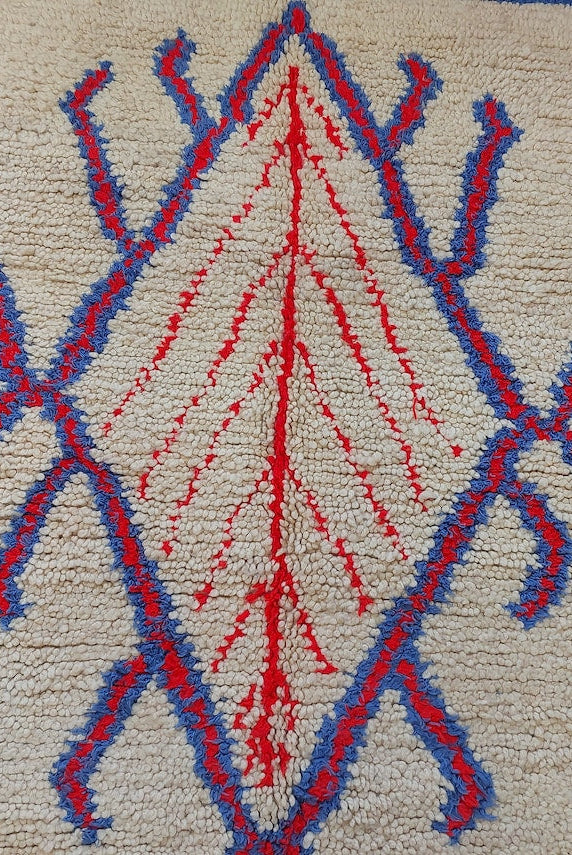 Vintage Moroccan Azilal Berber Rug - Small Handwoven Artisan Carpet For Living Room Or Entryway MoroccanBazzArts