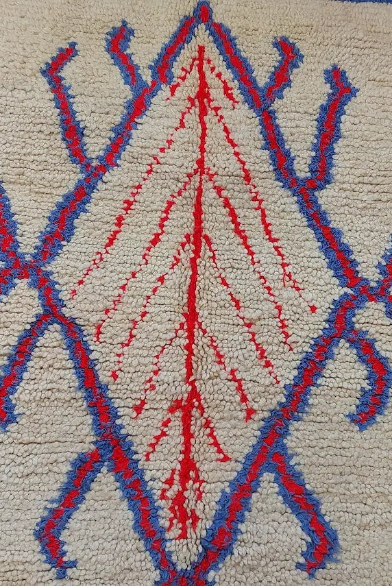 Vintage Moroccan Azilal Berber Rug - Small Handwoven Artisan Carpet For Living Room Or Entryway MoroccanBazzArts
