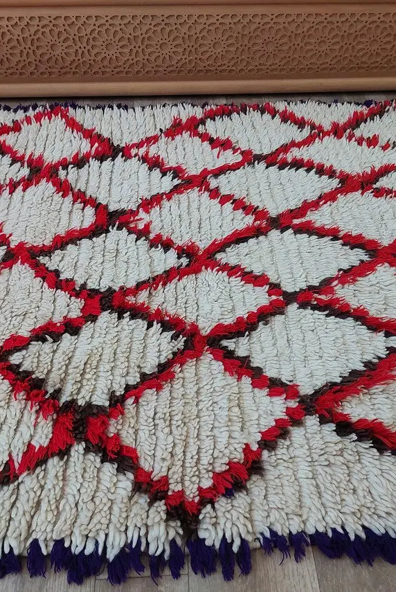 Vintage Moroccan Talsint Runner: Hand-woven Berber Carpet, Colorful Entryway Rug 3.5x7.7ft MoroccanBazzArts