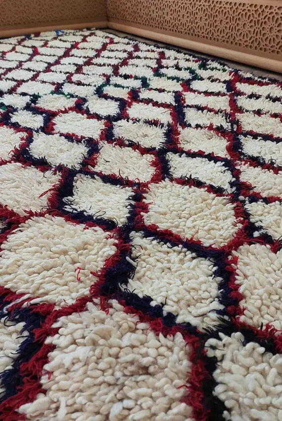 Moroccan Runner Rug. Vintage Beni Ourain Rug. Authentic Berber Rug, Handmade MoroccanBazzArts