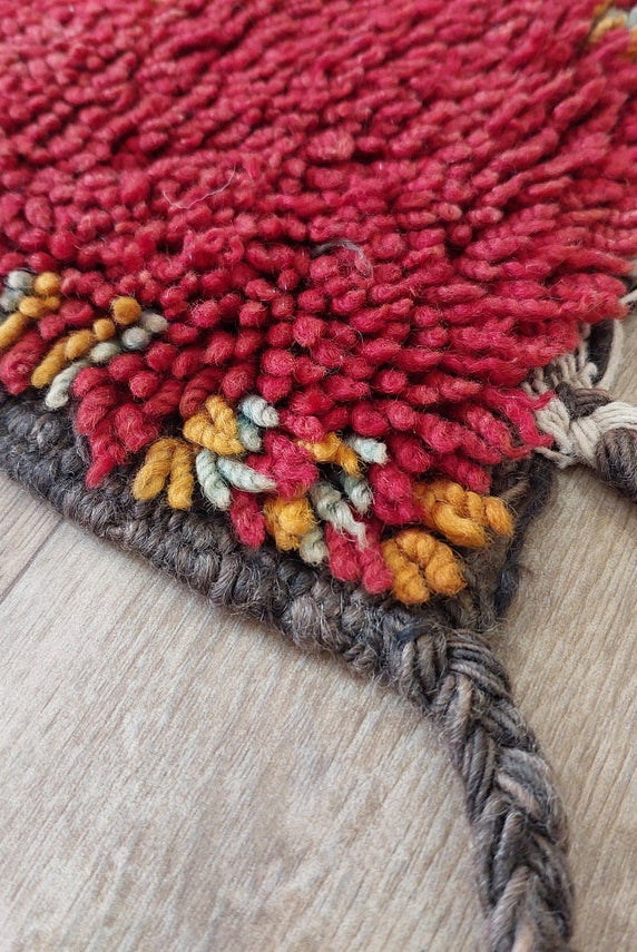 Small Moroccan Rug Runner - Vintage Azilal Rug - Handknotted Runner Rug- Handmade Rug - Hallway Rug 2.7x8.9ft MoroccanBazzArts