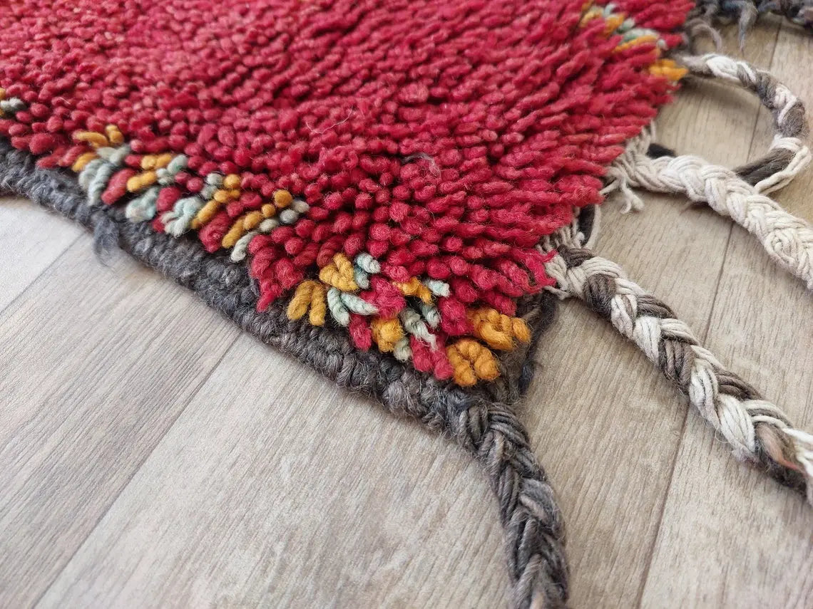 Small Moroccan Rug Runner - Vintage Azilal Rug - Handknotted Runner Rug- Handmade Rug - Hallway Rug 2.7x8.9ft MoroccanBazzArts