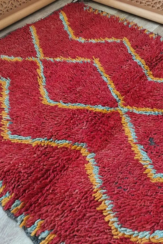 Small Moroccan Rug Runner - Vintage Azilal Rug - Handknotted Runner Rug- Handmade Rug - Hallway Rug 2.7x8.9ft MoroccanBazzArts