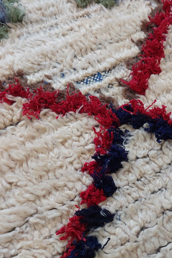 Small Moroccan Rug - Vintage Beni Ourain Rug - Handwoven Berber Rug - Old Rug - Handknotted Small Area Rug. 126cmx180cm MoroccanBazzArts